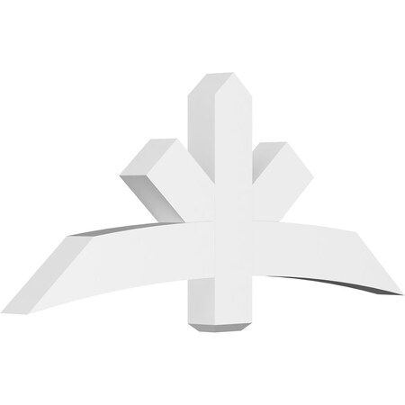 Ekena Millwork Alberta Architectural Grade PVC Gable Bracket, 60"W x 25"H x 4"D x 6"F, 10/12 Pitch GBP060X25X0406ALB00